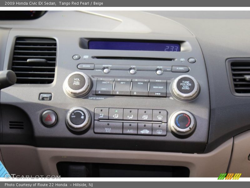 Tango Red Pearl / Beige 2009 Honda Civic EX Sedan