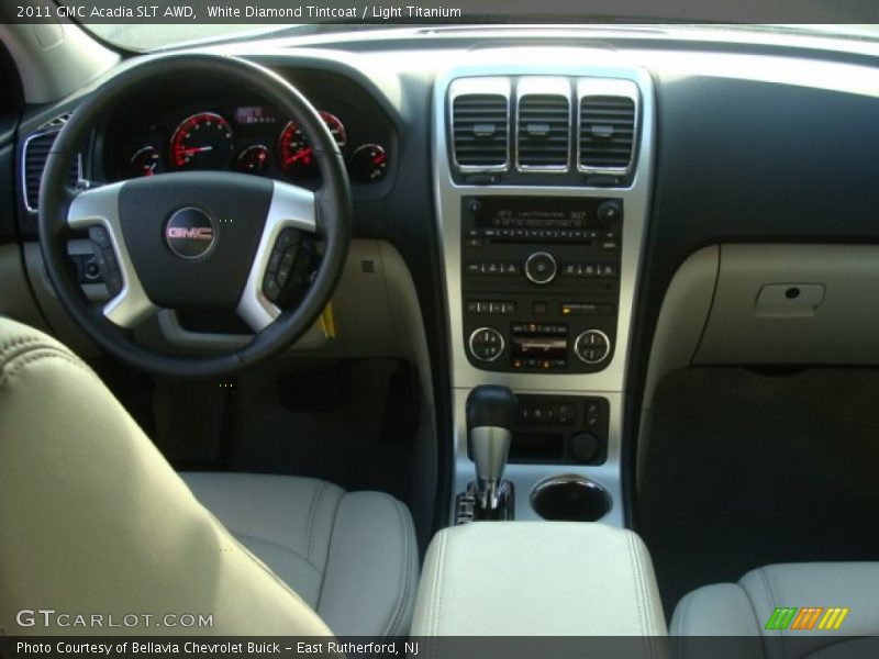 White Diamond Tintcoat / Light Titanium 2011 GMC Acadia SLT AWD