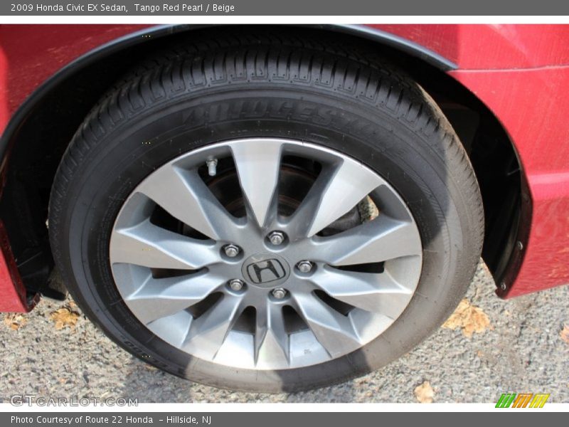 Tango Red Pearl / Beige 2009 Honda Civic EX Sedan