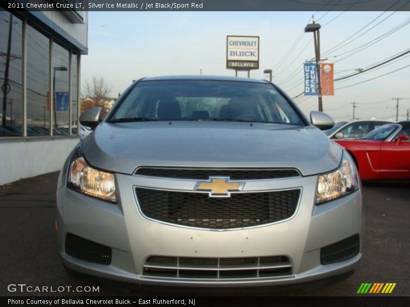 Silver Ice Metallic / Jet Black/Sport Red 2011 Chevrolet Cruze LT