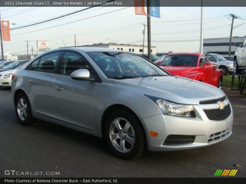Silver Ice Metallic / Jet Black/Sport Red 2011 Chevrolet Cruze LT