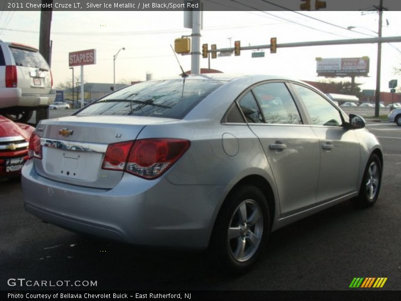 Silver Ice Metallic / Jet Black/Sport Red 2011 Chevrolet Cruze LT
