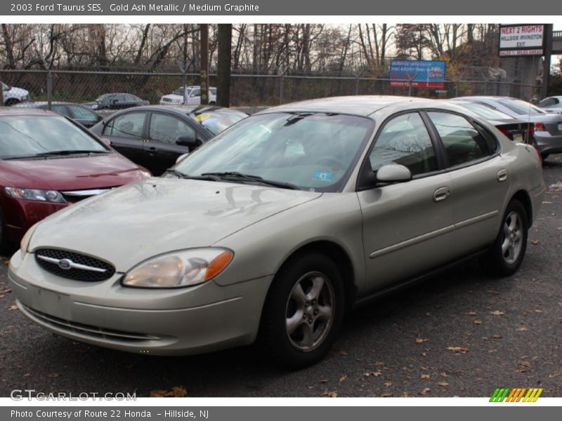 Gold Ash Metallic / Medium Graphite 2003 Ford Taurus SES
