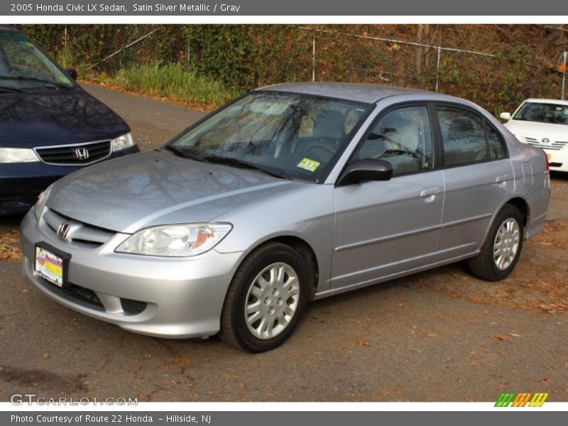 Satin Silver Metallic / Gray 2005 Honda Civic LX Sedan