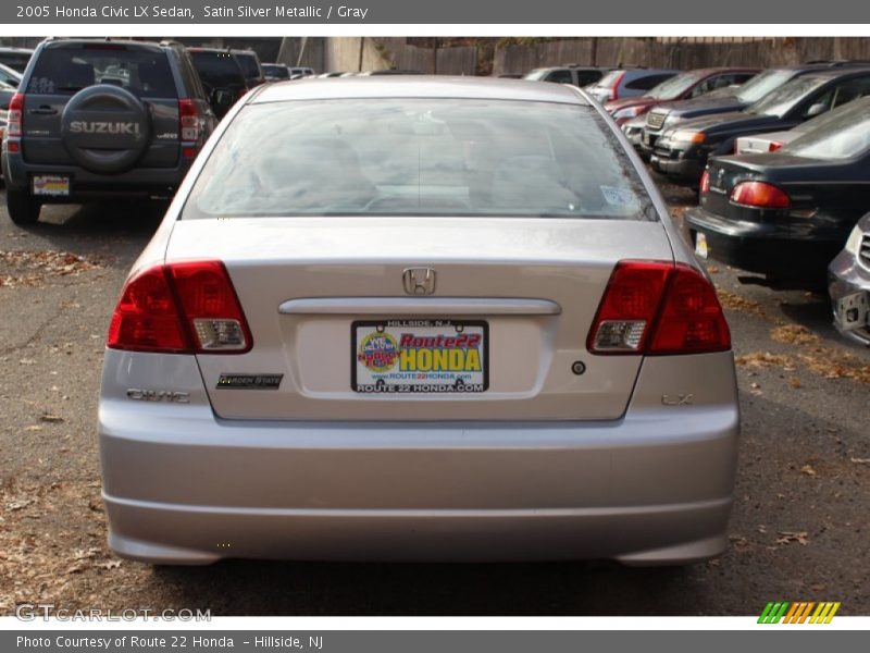 Satin Silver Metallic / Gray 2005 Honda Civic LX Sedan