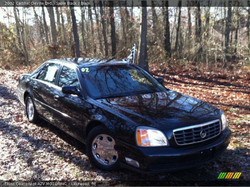 Sable Black / Black 2002 Cadillac DeVille DHS