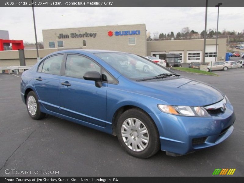 Atomic Blue Metallic / Gray 2009 Honda Civic DX-VP Sedan