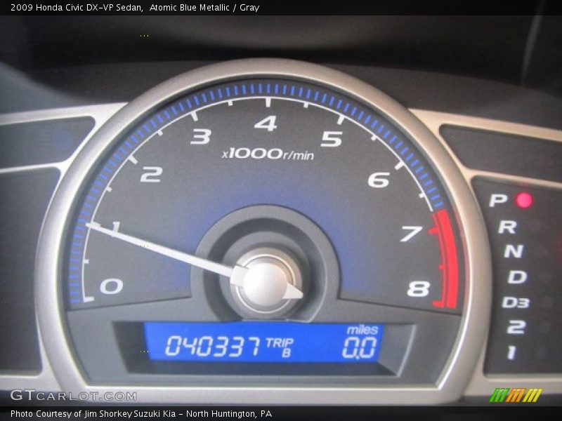 Atomic Blue Metallic / Gray 2009 Honda Civic DX-VP Sedan