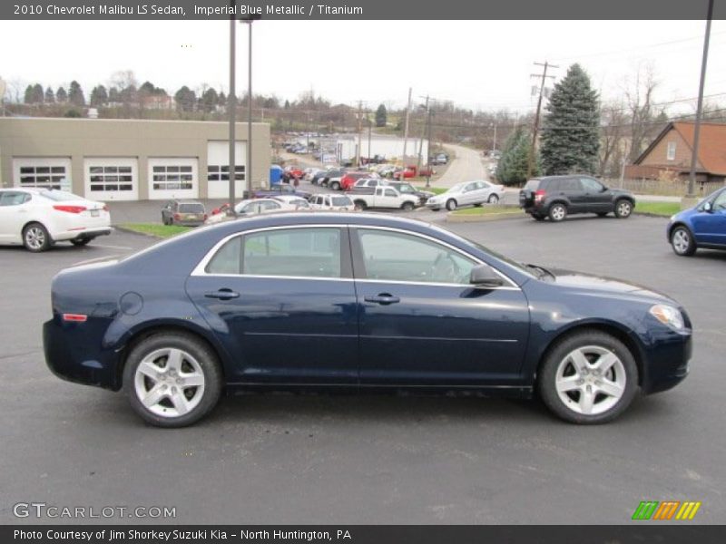 Imperial Blue Metallic / Titanium 2010 Chevrolet Malibu LS Sedan
