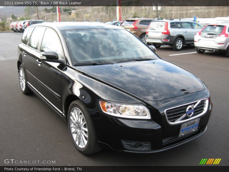 Black / Off Black Leather 2011 Volvo V50 T5
