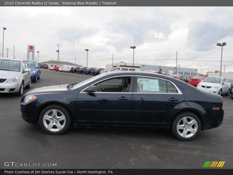 Imperial Blue Metallic / Titanium 2010 Chevrolet Malibu LS Sedan