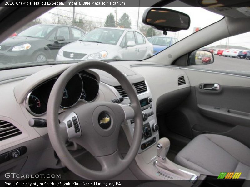 Imperial Blue Metallic / Titanium 2010 Chevrolet Malibu LS Sedan