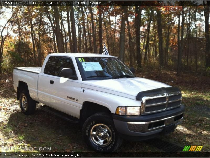 Bright White / Agate 2001 Dodge Ram 1500 ST Club Cab 4x4
