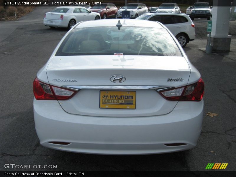 Porcelain White Pearl / Camel 2011 Hyundai Sonata GLS