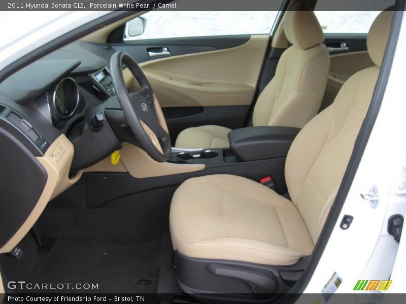 Porcelain White Pearl / Camel 2011 Hyundai Sonata GLS