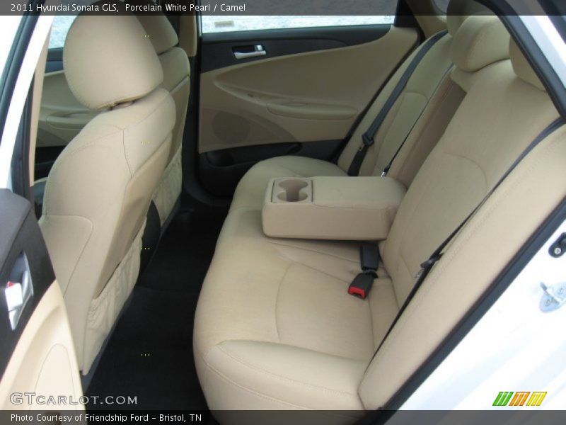 Porcelain White Pearl / Camel 2011 Hyundai Sonata GLS