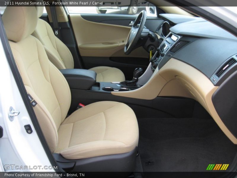 Porcelain White Pearl / Camel 2011 Hyundai Sonata GLS
