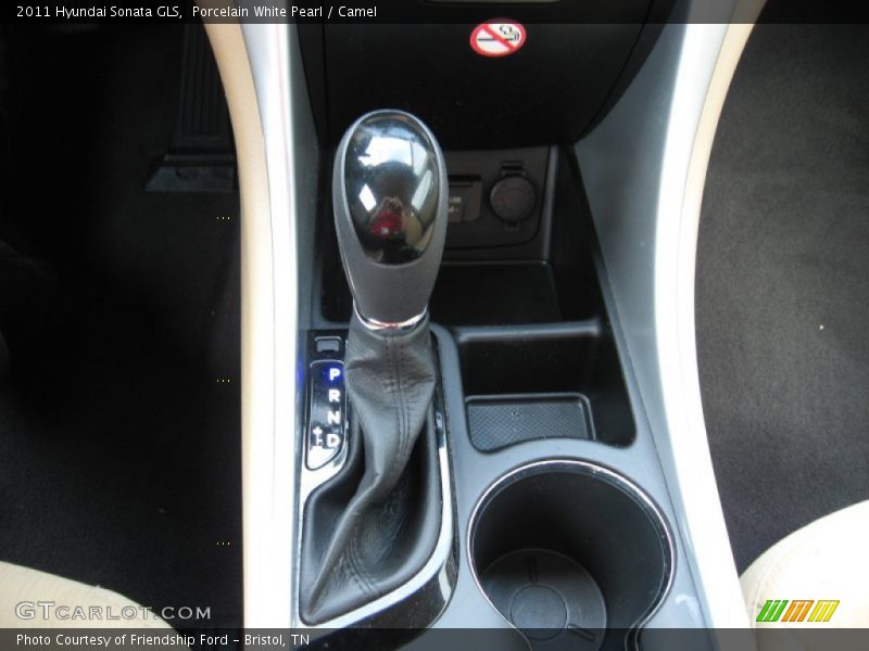 Porcelain White Pearl / Camel 2011 Hyundai Sonata GLS