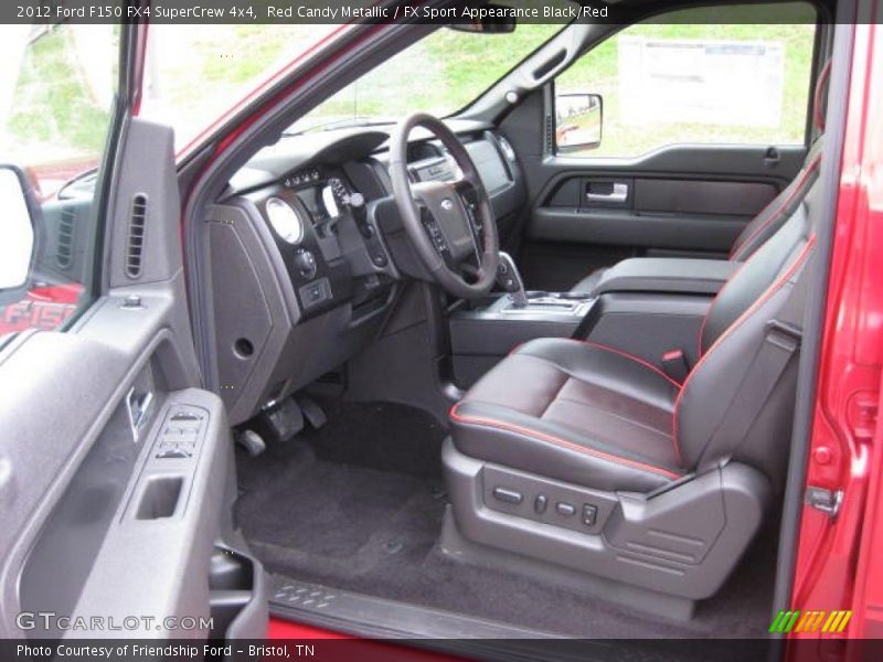 FX Appearance Package, interior in Sport Black/Red - 2012 Ford F150 FX4 SuperCrew 4x4