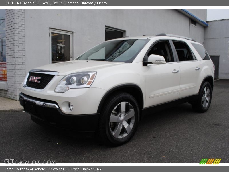 White Diamond Tintcoat / Ebony 2011 GMC Acadia SLT AWD