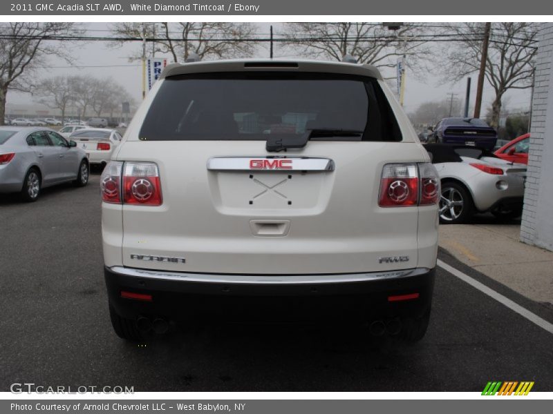 White Diamond Tintcoat / Ebony 2011 GMC Acadia SLT AWD