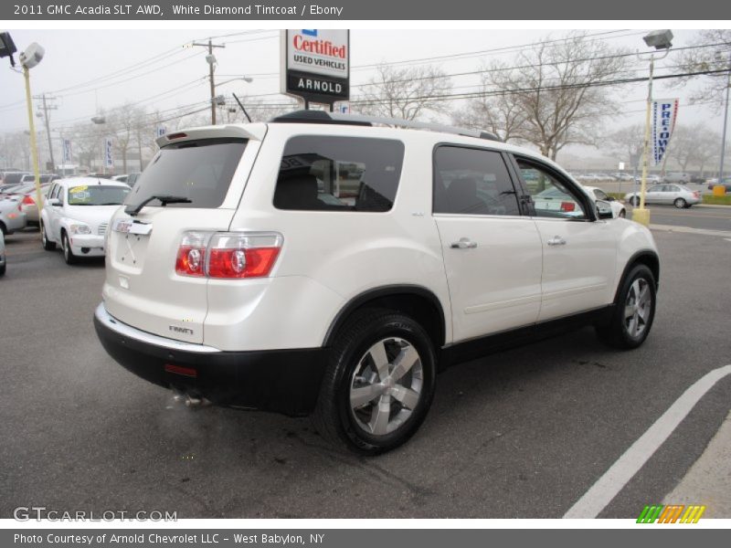 White Diamond Tintcoat / Ebony 2011 GMC Acadia SLT AWD