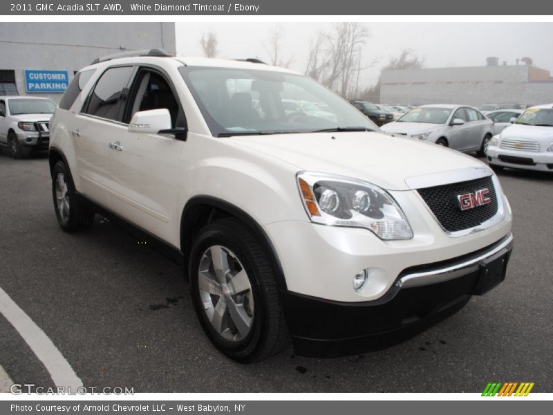White Diamond Tintcoat / Ebony 2011 GMC Acadia SLT AWD
