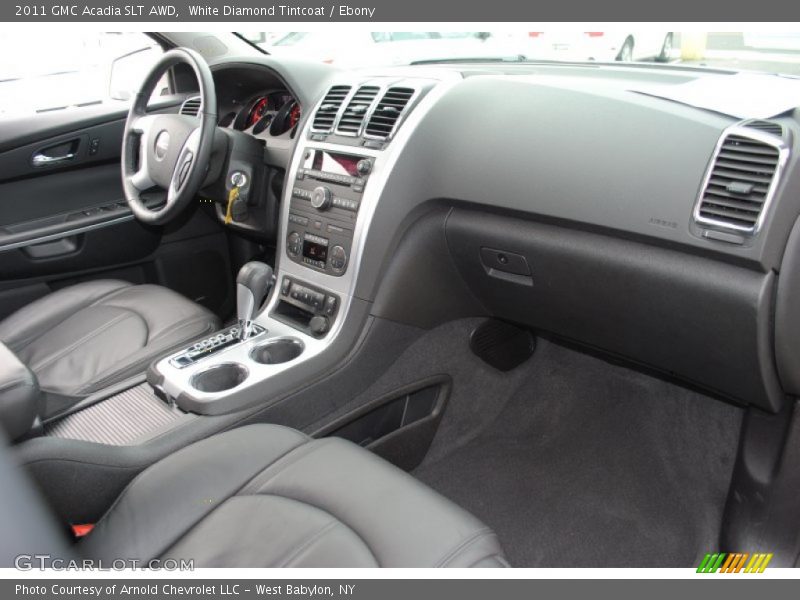 White Diamond Tintcoat / Ebony 2011 GMC Acadia SLT AWD