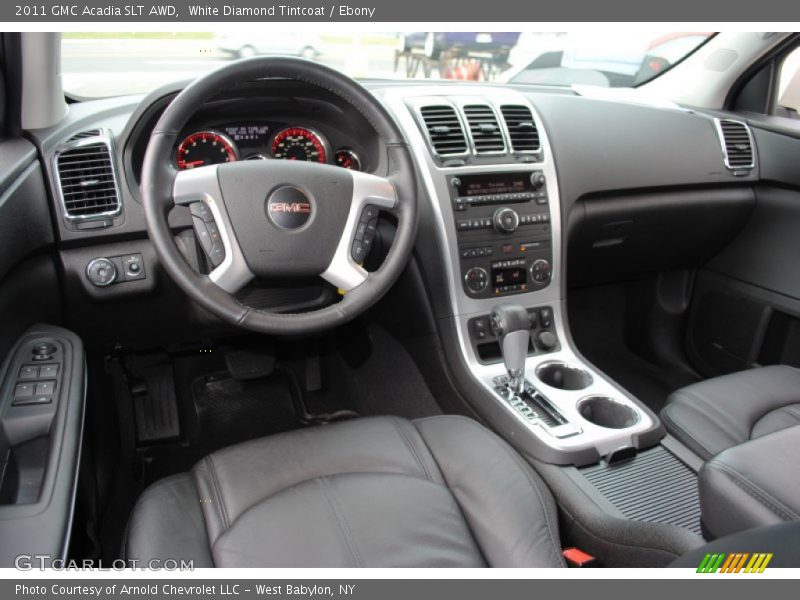 White Diamond Tintcoat / Ebony 2011 GMC Acadia SLT AWD