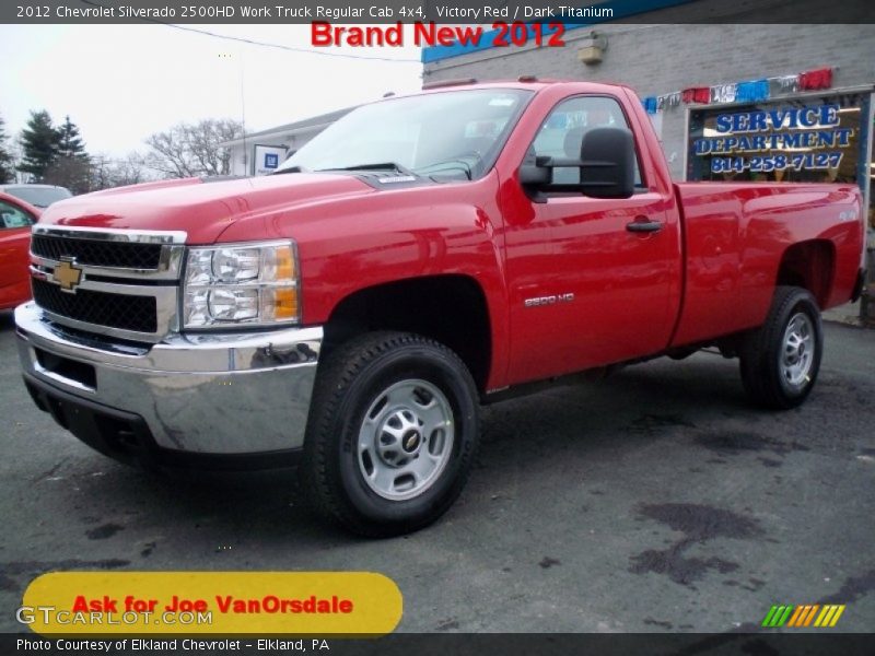 Victory Red / Dark Titanium 2012 Chevrolet Silverado 2500HD Work Truck Regular Cab 4x4