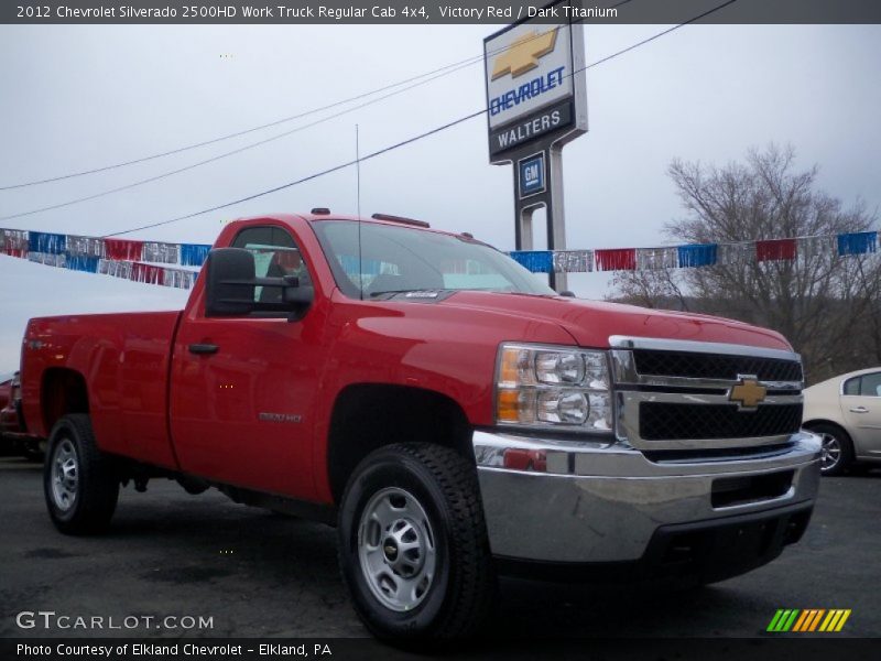 Victory Red / Dark Titanium 2012 Chevrolet Silverado 2500HD Work Truck Regular Cab 4x4