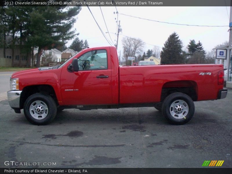 Victory Red / Dark Titanium 2012 Chevrolet Silverado 2500HD Work Truck Regular Cab 4x4