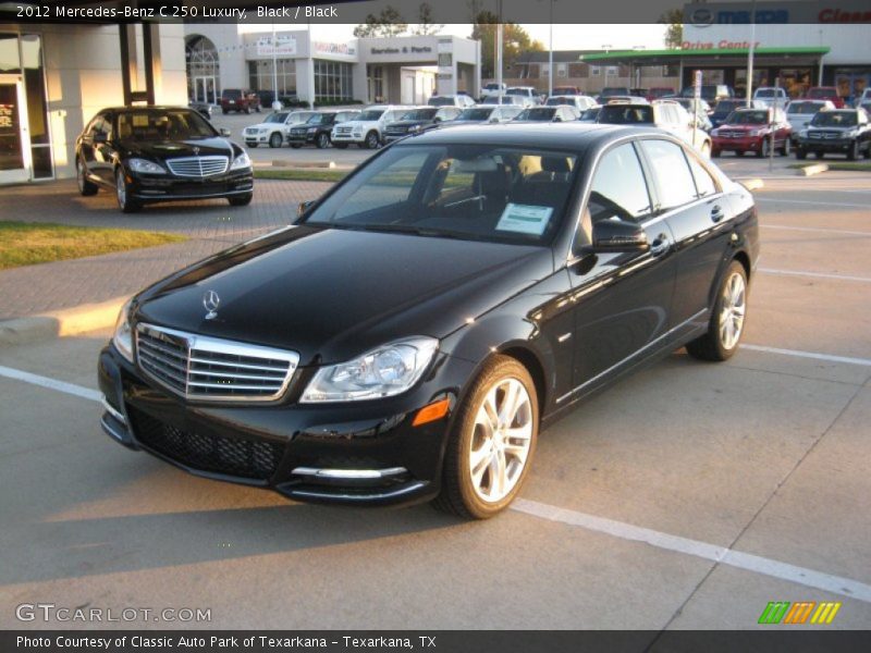 Black / Black 2012 Mercedes-Benz C 250 Luxury