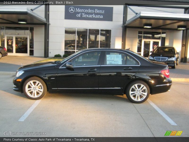Black / Black 2012 Mercedes-Benz C 250 Luxury