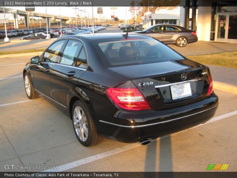 Black / Black 2012 Mercedes-Benz C 250 Luxury