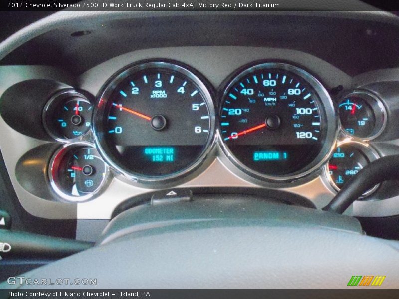  2012 Silverado 2500HD Work Truck Regular Cab 4x4 Work Truck Regular Cab 4x4 Gauges