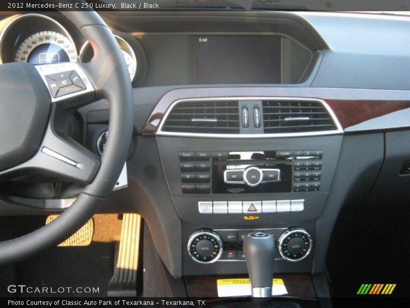 Black / Black 2012 Mercedes-Benz C 250 Luxury