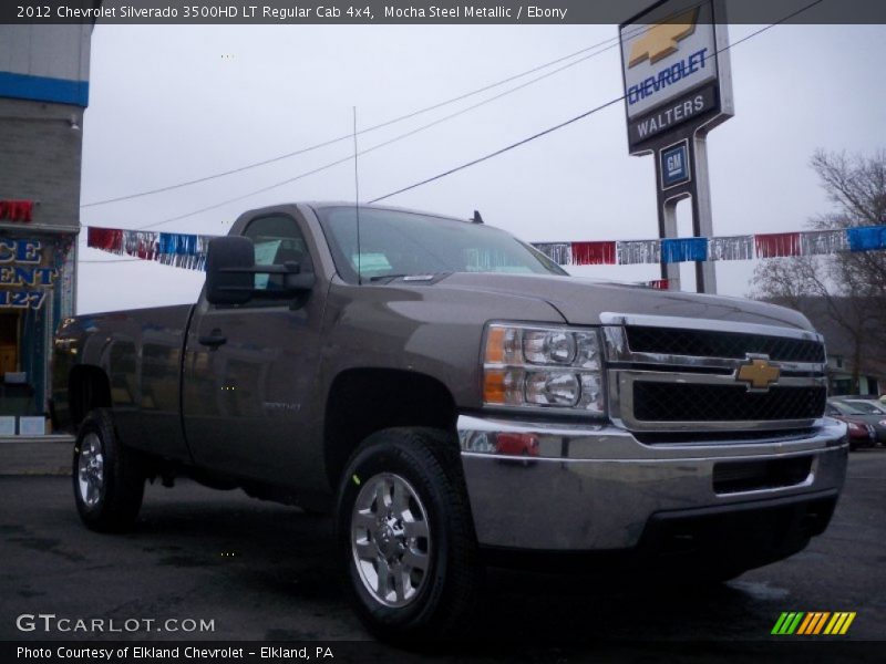 Mocha Steel Metallic / Ebony 2012 Chevrolet Silverado 3500HD LT Regular Cab 4x4