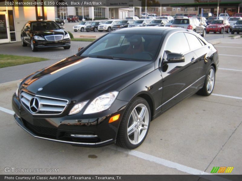 Black / Red/Black 2012 Mercedes-Benz E 350 Coupe