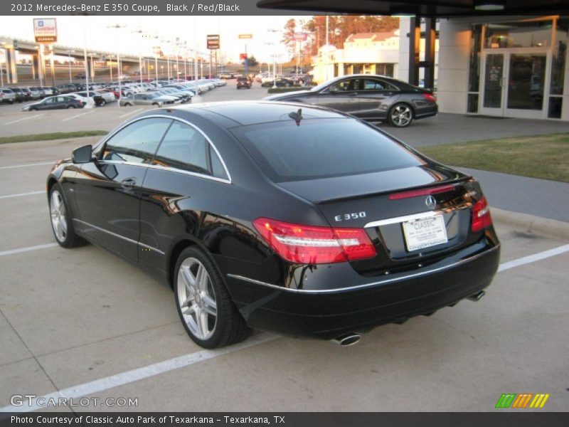 Black / Red/Black 2012 Mercedes-Benz E 350 Coupe