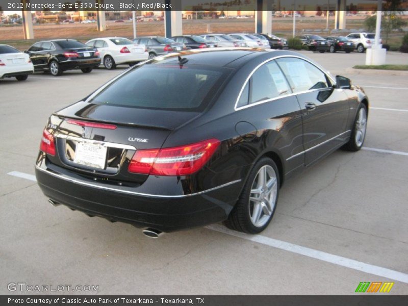 Black / Red/Black 2012 Mercedes-Benz E 350 Coupe