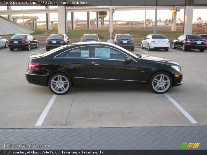 Black / Red/Black 2012 Mercedes-Benz E 350 Coupe