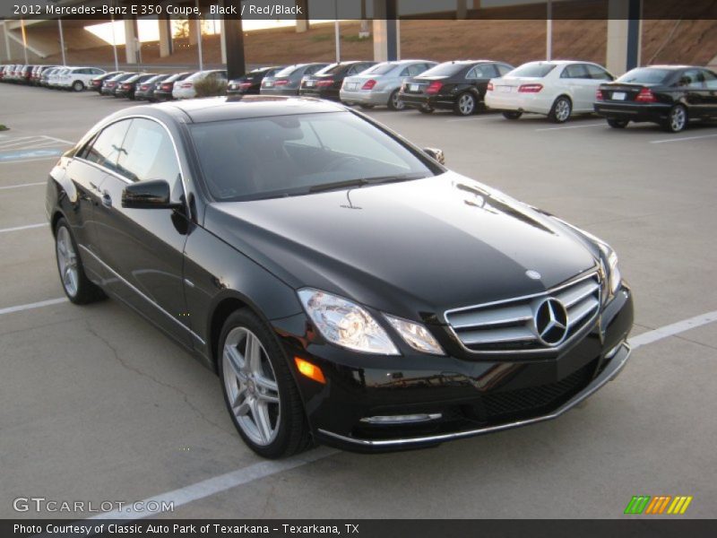 Black / Red/Black 2012 Mercedes-Benz E 350 Coupe