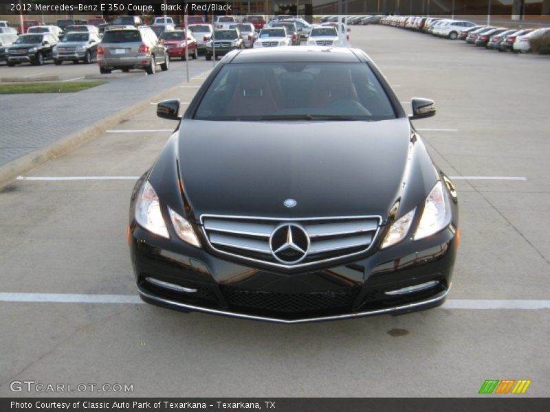 Black / Red/Black 2012 Mercedes-Benz E 350 Coupe