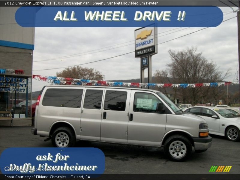 Sheer Silver Metallic / Medium Pewter 2012 Chevrolet Express LT 1500 Passenger Van