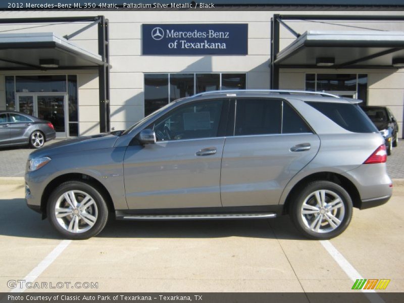 Palladium Silver Metallic / Black 2012 Mercedes-Benz ML 350 4Matic