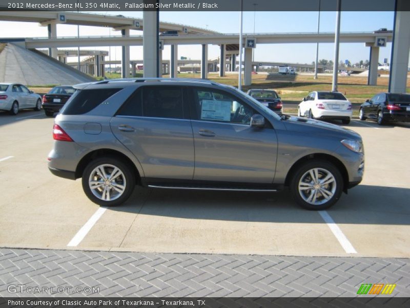 Palladium Silver Metallic / Black 2012 Mercedes-Benz ML 350 4Matic