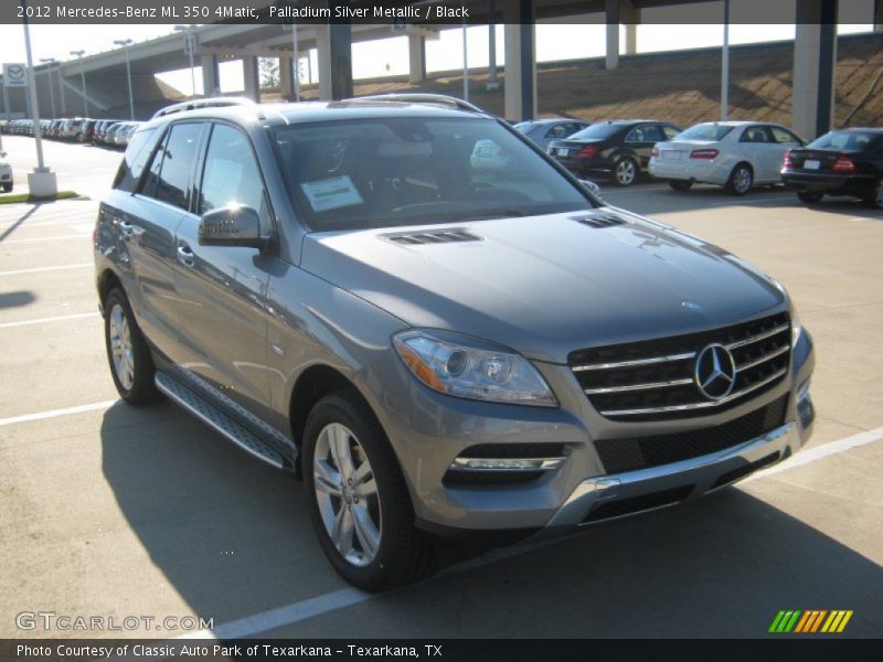 Palladium Silver Metallic / Black 2012 Mercedes-Benz ML 350 4Matic