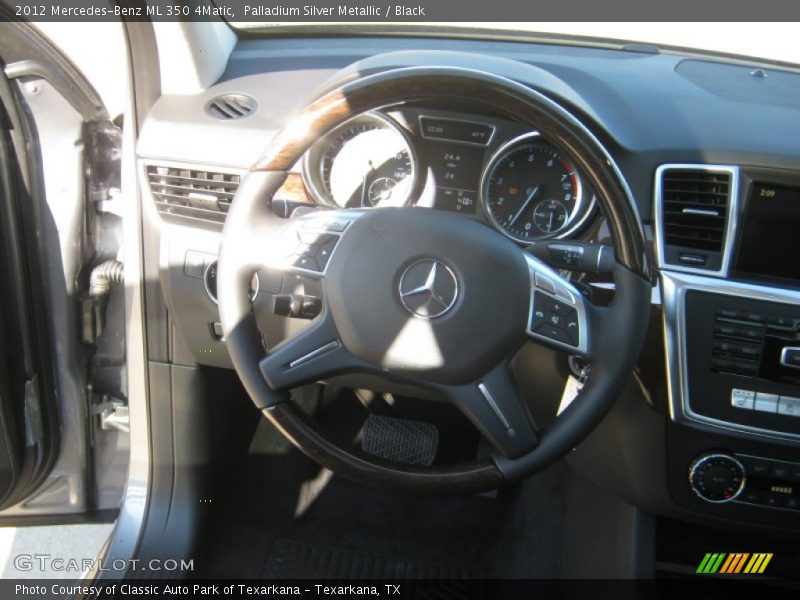 Palladium Silver Metallic / Black 2012 Mercedes-Benz ML 350 4Matic