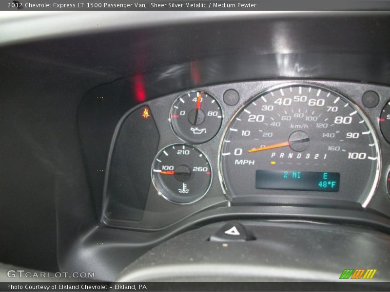 Sheer Silver Metallic / Medium Pewter 2012 Chevrolet Express LT 1500 Passenger Van